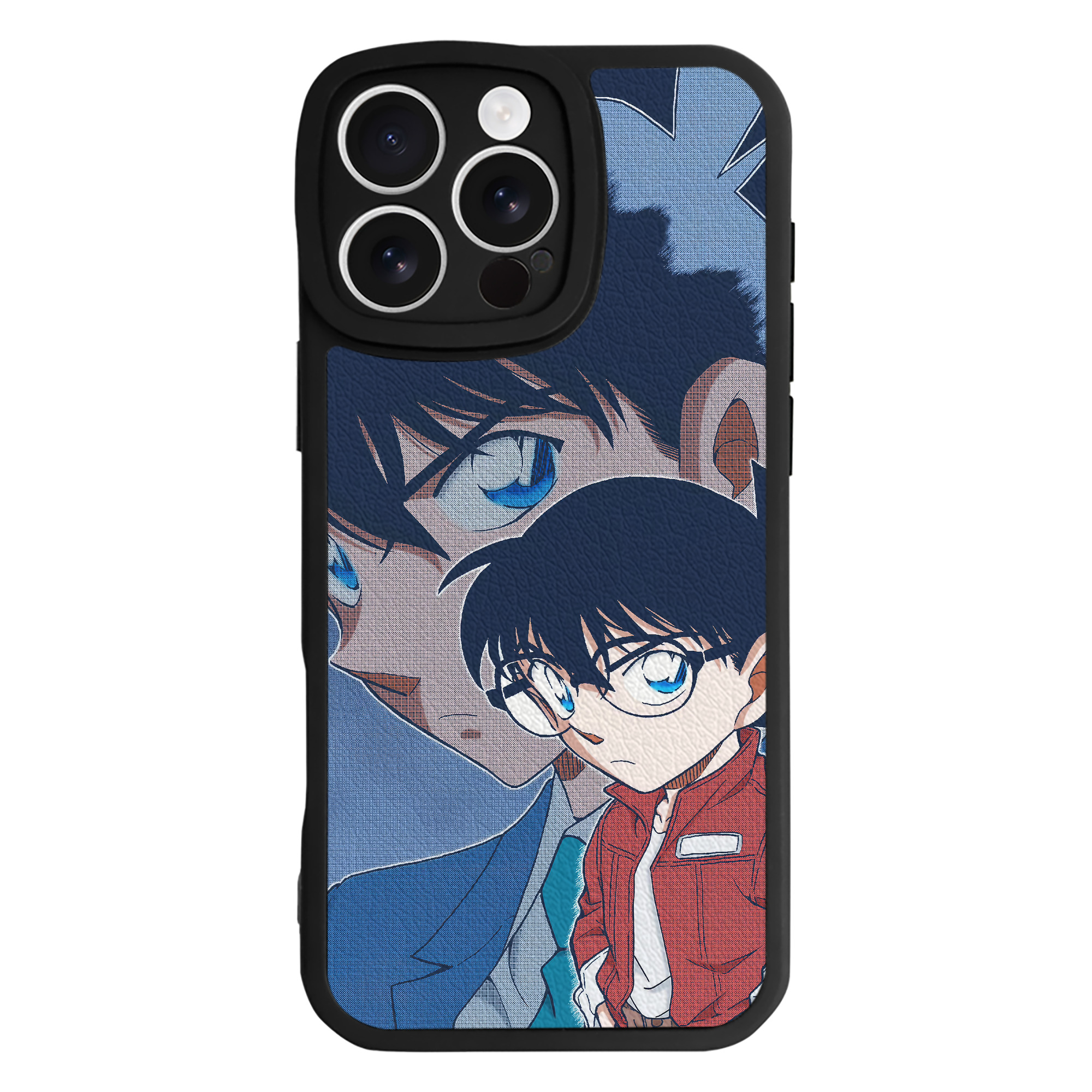 （画像用） 名探偵コナン Detective Conan 【iPhone 16シリーズ対応】シリコンスマホケース（レザー調） 材質：シリコン